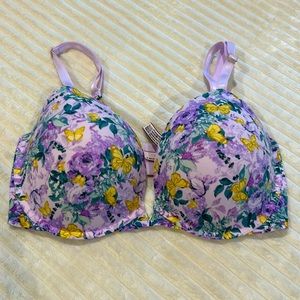 Victoria’s Secret Floral push up plunge bra